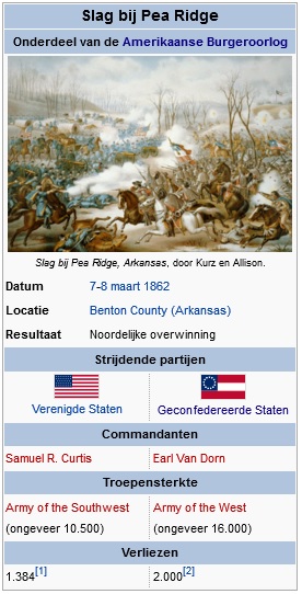 Slag bij Pea Ridge 7 en 8 mrt 1862