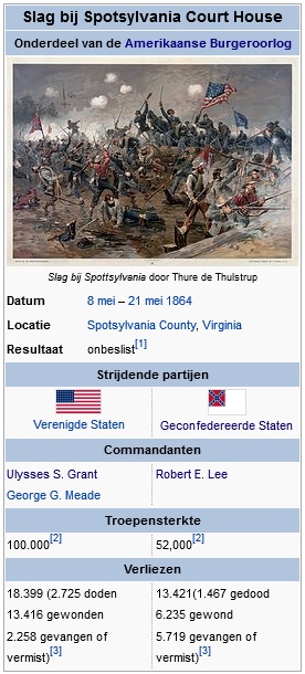Slag bij Spotsylvania Court House 8 tm 21 mei 1864