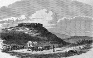 Lane's Fort on Mount Oread, Near Lawrence, Kansas Territory.